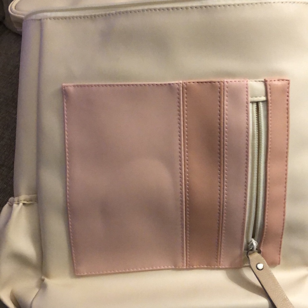 Pink backpack with laptop pocket